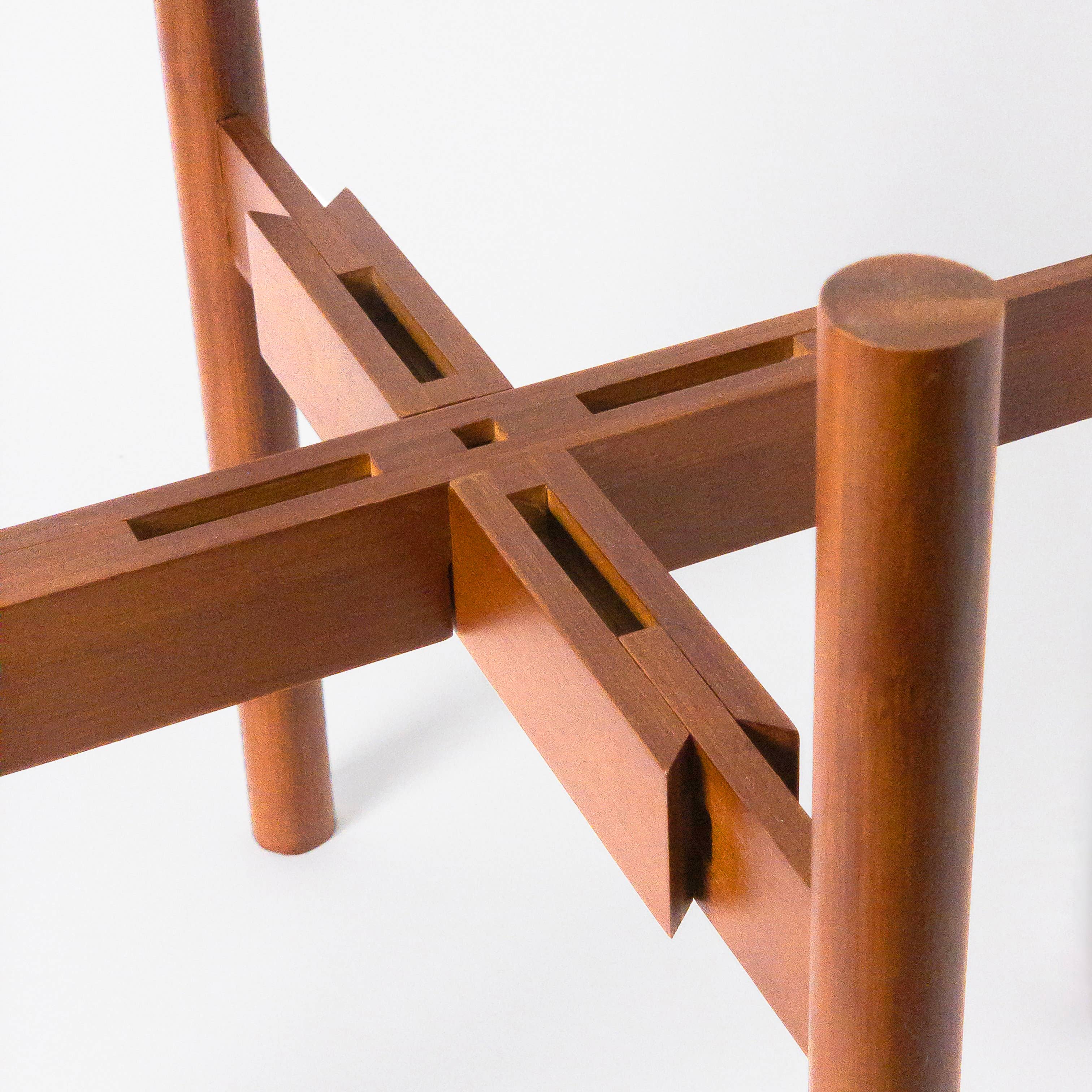 Adjustable Dark Bamboo Plant Stand