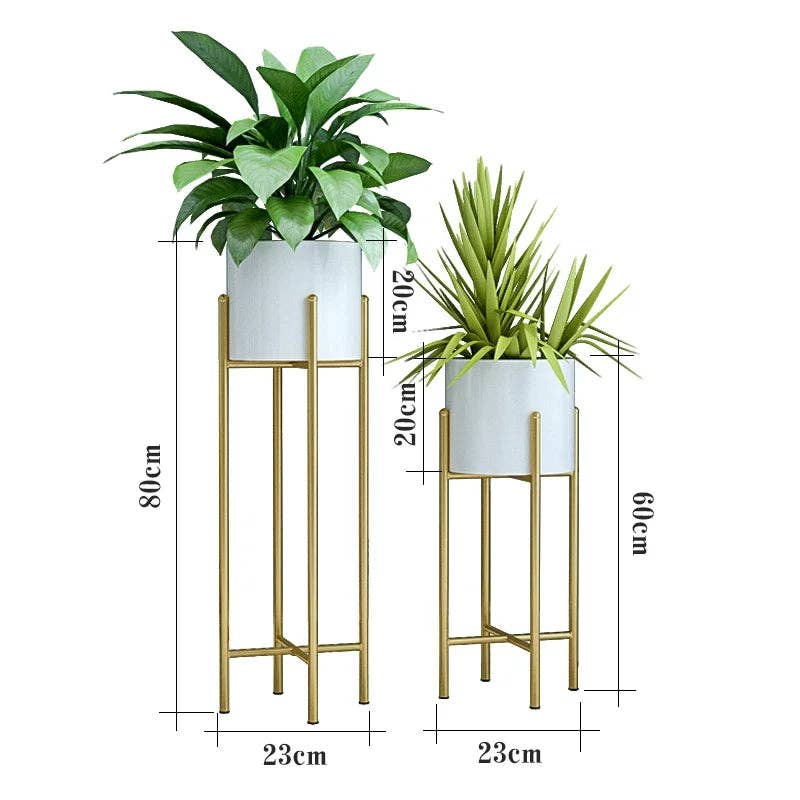 Metal Planters 2-Piece Set