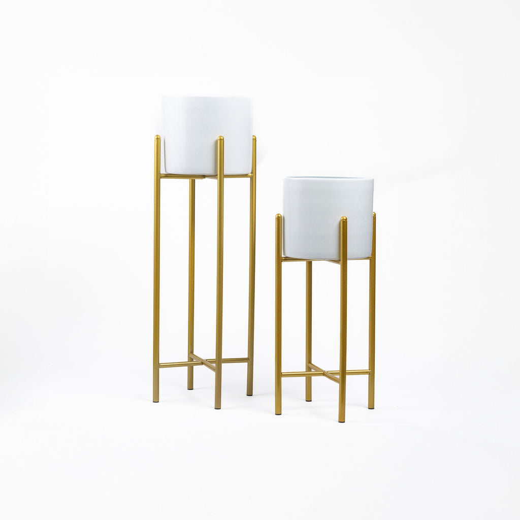 Metal Planters 2-Piece Set