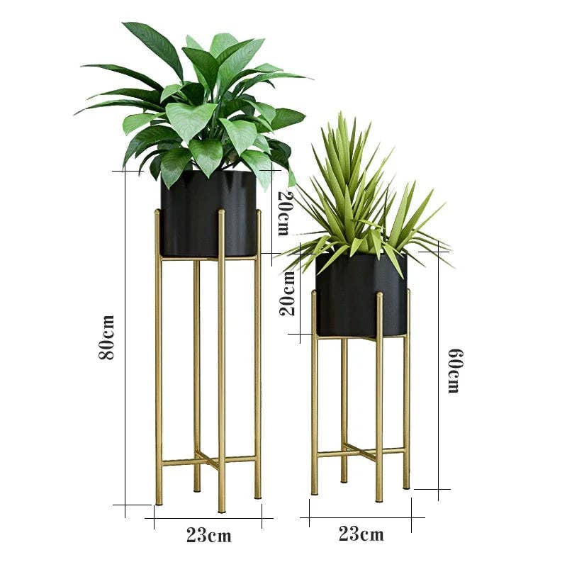 Metal Planters 2-Piece Set