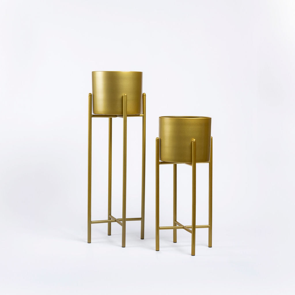 Metal Planters 2-Piece Set