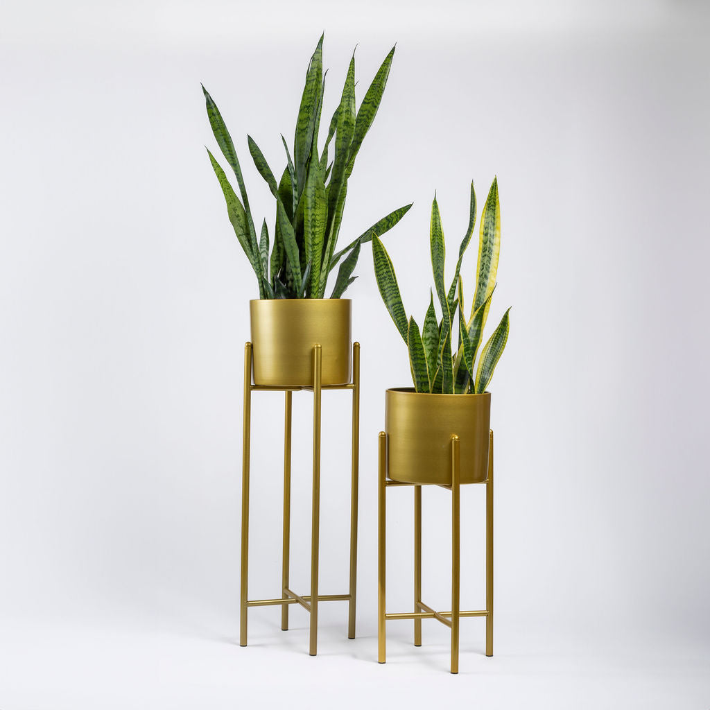 Metal Planters 2-Piece Set