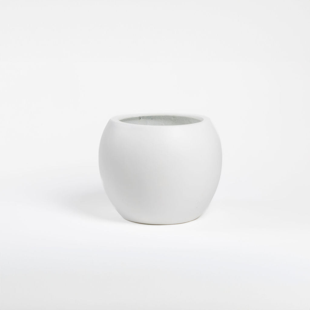 Sphere pot round bowl shaped fibrestone planter modern indoor plant pot Canada