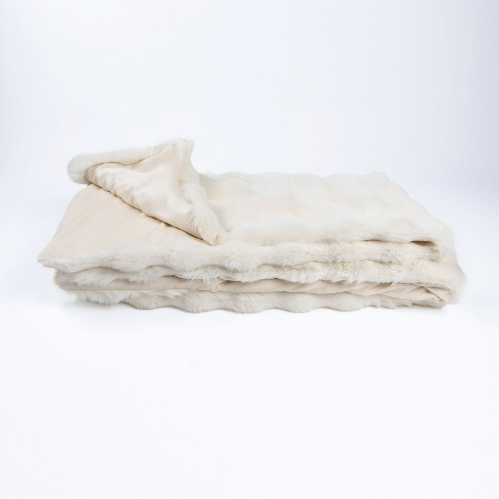 Soft bubble faux fur throw cozy plush home decor accent blanket Canada